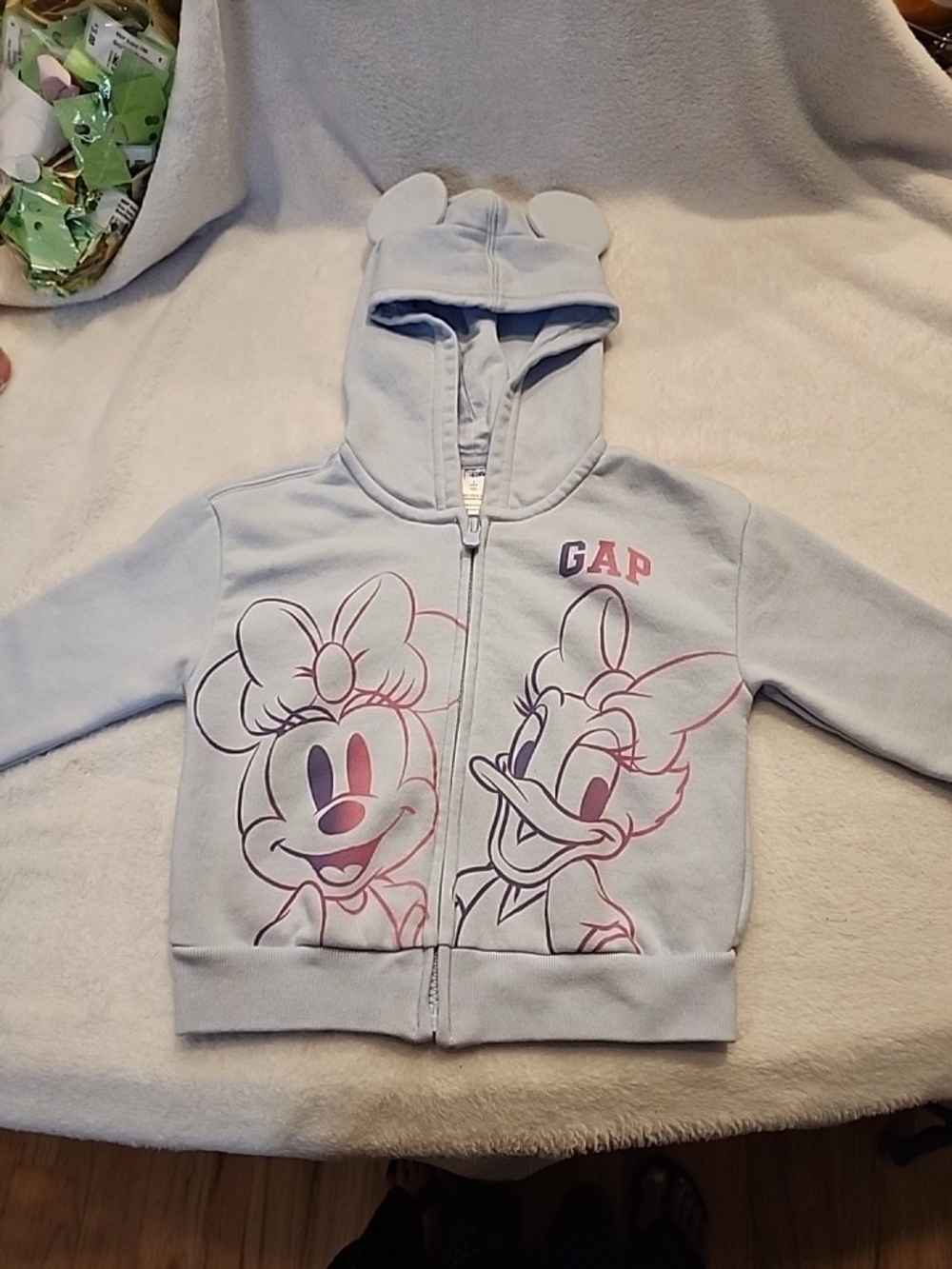 Disney GAP Girls 3T Hooded Zip Up Fleece Lined Swearshirt [V2]